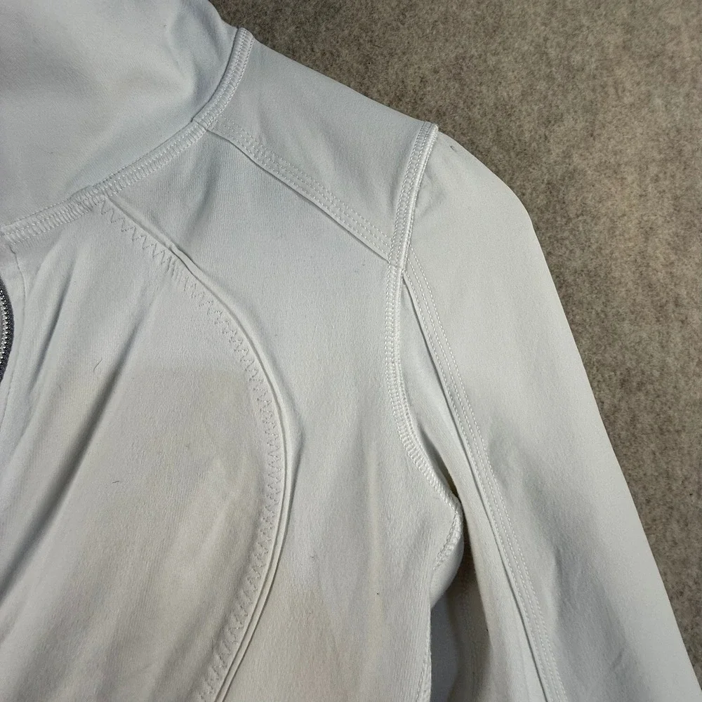 Lululemon Define Jacket White Luon Full Zip Athletic Yoga Workout Top Size 4